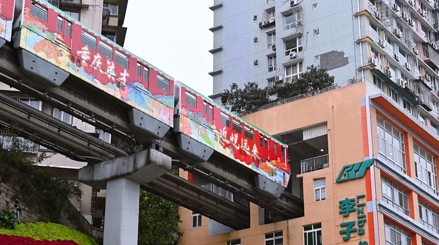 “重慶英才”專列亮相山城。中共重慶市委組織部供圖