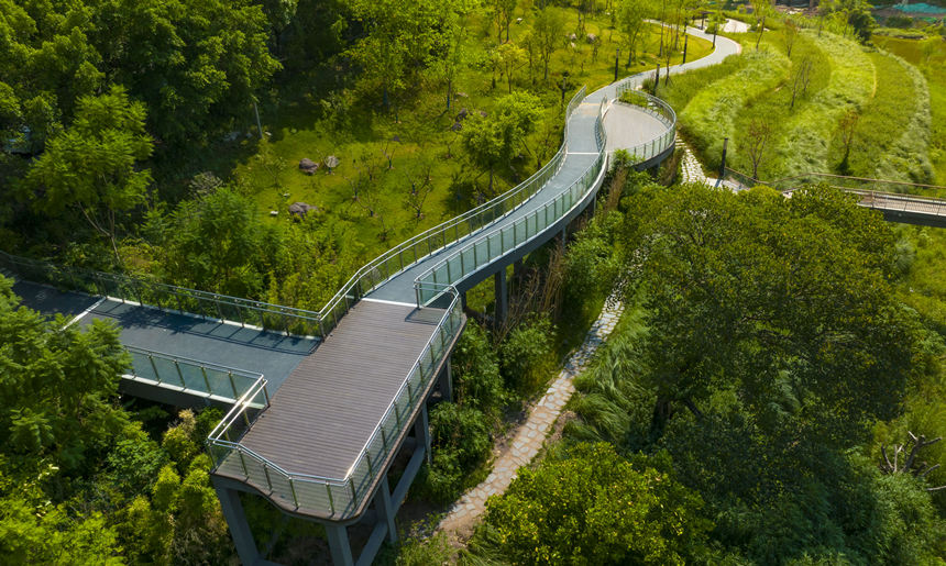 重慶巴南區花溪河生態綠道。劉紀湄攝