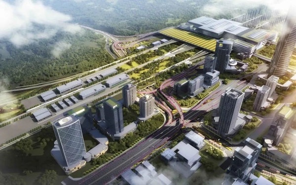 開成路與興塘路交叉的興塘路立交效果圖。重慶交通開投樞紐集團供圖