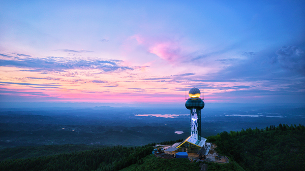 氣象雷達站。李渡街道供圖