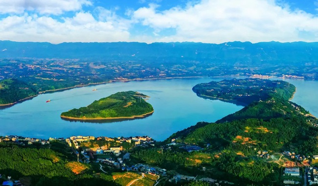 忠縣皇華島美麗景色。忠縣縣委宣傳部供圖