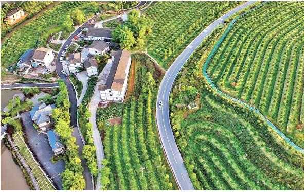 文旅融合發展，山鄉變景區。圖為大盛鎮的田園風光。余梅攝