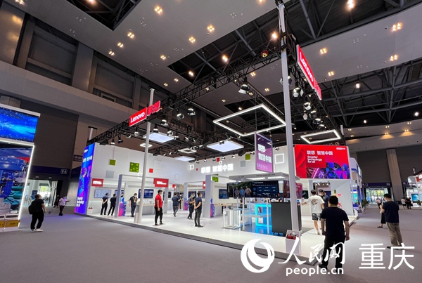 聯想展臺。人民網 胡虹攝