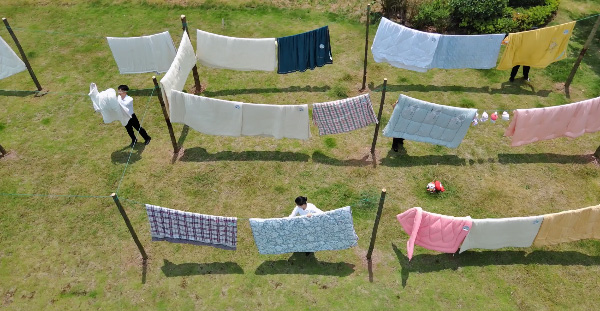 金科大社區曬被節。金科集團供圖