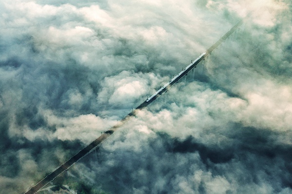 參展作品《穿云破霧》。長壽區文化旅委供圖 