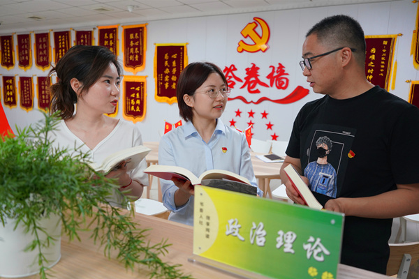 讀書交流活動現場。合川區人力社保局供圖