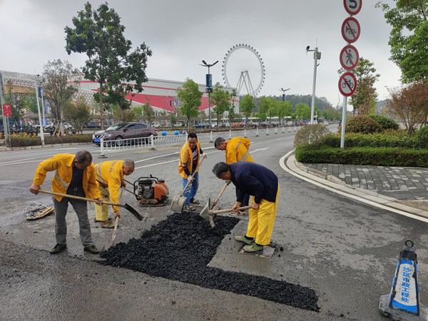 施工現場。沙坪壩區市政工程處供圖
