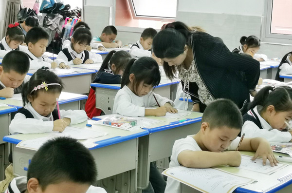 培養學生專注力。大足區高新區小學供圖