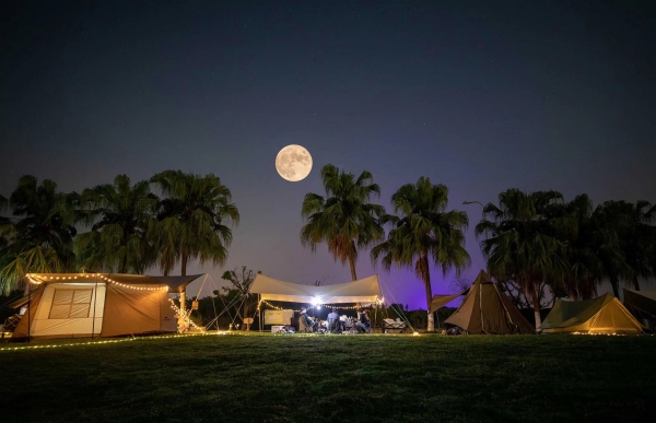 龍水湖夜景。大足區委宣傳部供圖