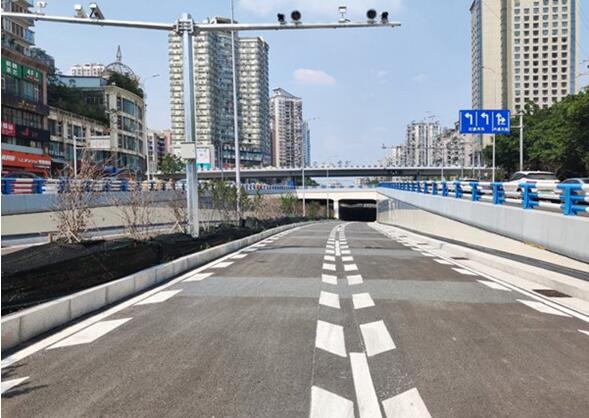 紅土地立交改造工程下穿道。城發公司供圖