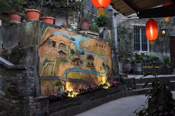 北碚區同興老街歷史文化街區入口導覽圖。北碚區融媒體中心供圖