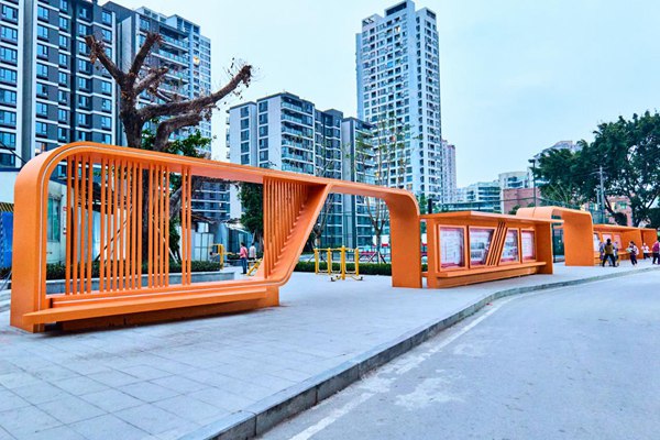 建筑村新建的社區活動空間。九龍城市更新公司供圖