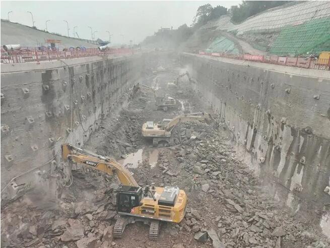 軌道交通24號線一期建設現場。重慶交通開投集團供圖