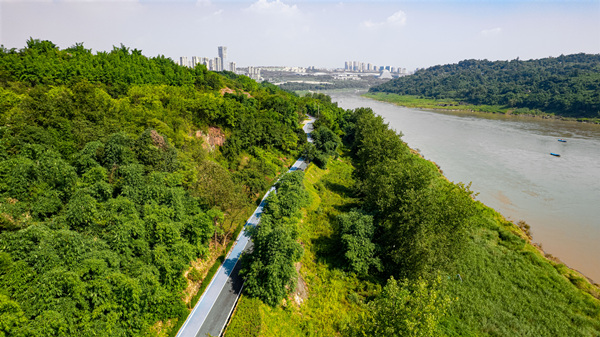 悅來嘉陵江濱江休閑道。悅來投資集團供圖