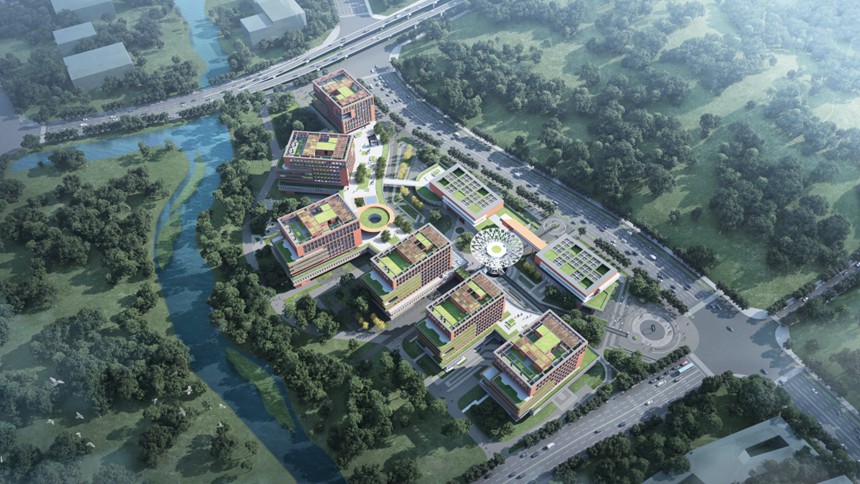 中科院重慶汽車軟件創新研究平臺所在的中國科學院重慶科學中心。受訪者供圖