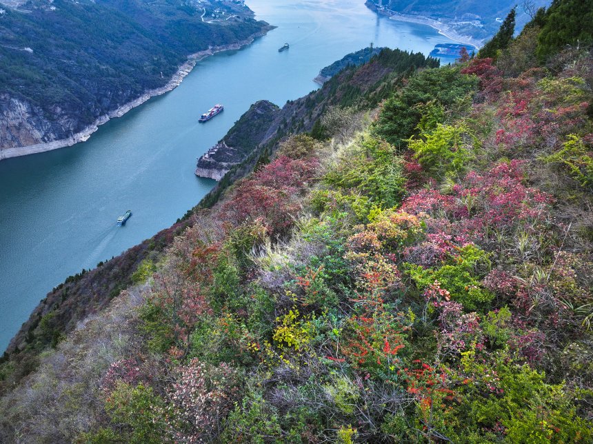 長江瞿塘峽一帶景色宜人，秀美如畫。王正坤攝