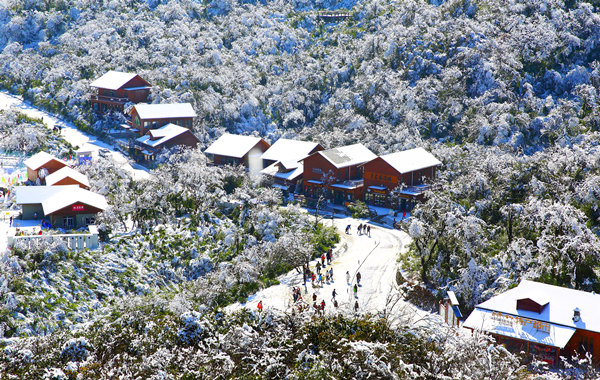南川冬季雪景。南川區文化和旅游發展委員會供圖