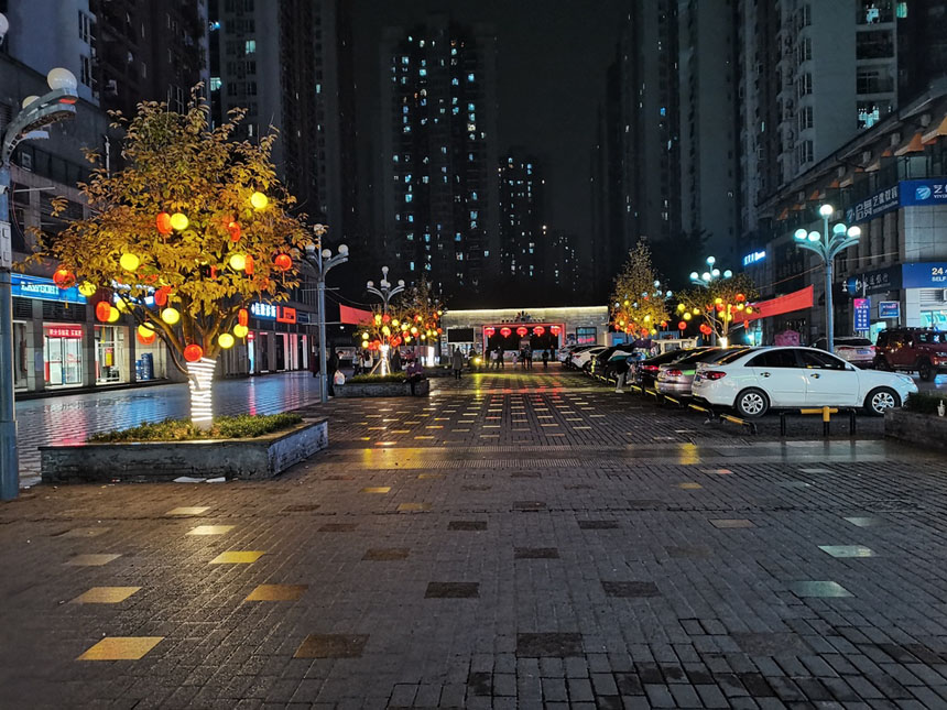 康莊美地一社區燈飾。市公租房管理局供圖