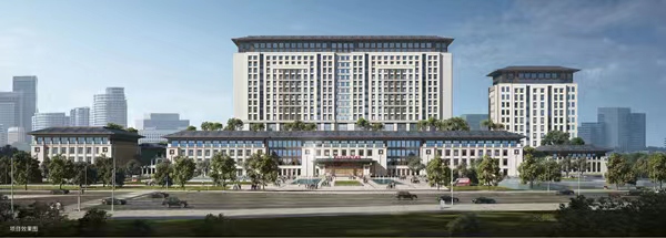 江北區中醫院新城院區項目效果圖。江北區委宣傳部供圖