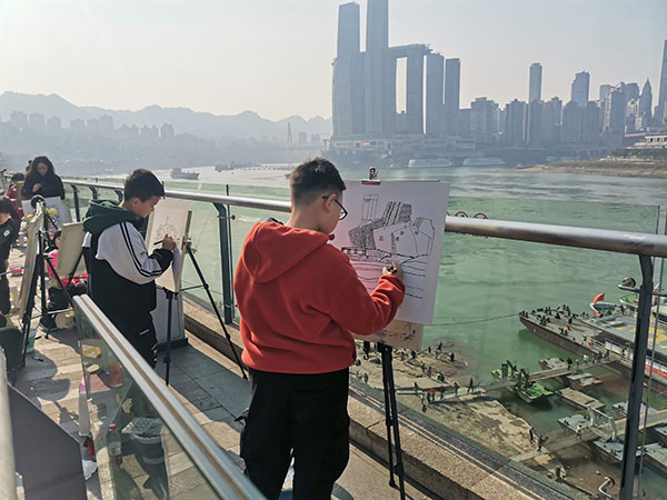 寫生活動。南岸區青少年活動中心供圖