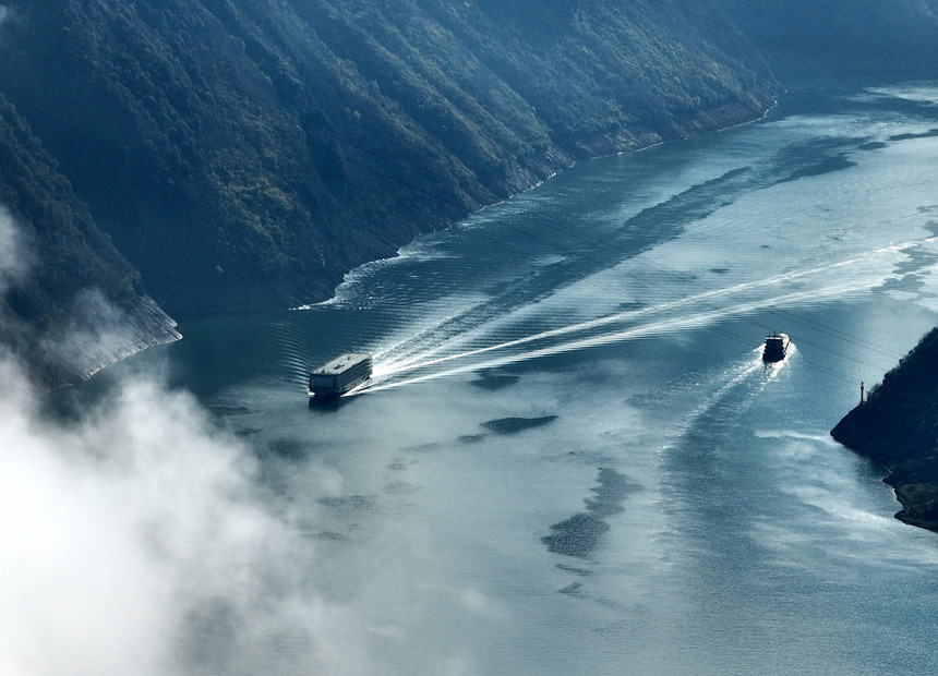 雨過天晴后的巫峽景色。譚瑜州攝