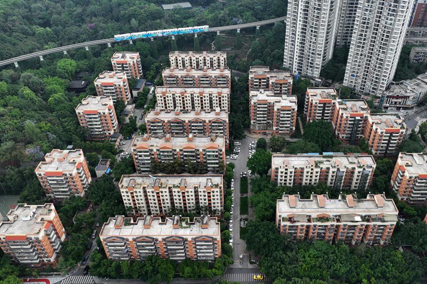 完成老舊小區改造的月光片區。楊敏攝