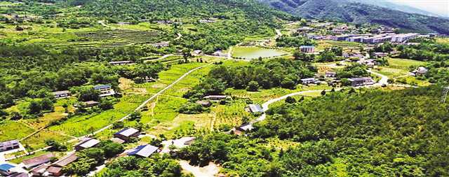 奉節縣青龍鎮大窩社區，石漠化治理后的山村美如畫。（市林業局供圖）