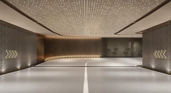 星樾項目以“星空”為理念設計地庫出入口?？堤锛瘓F供圖