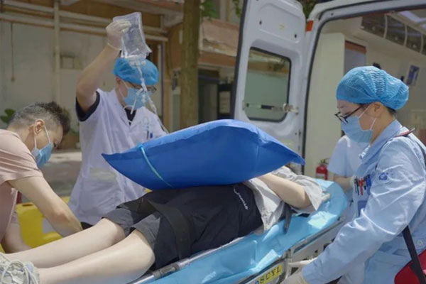 演練現場。璧山區中醫院供圖