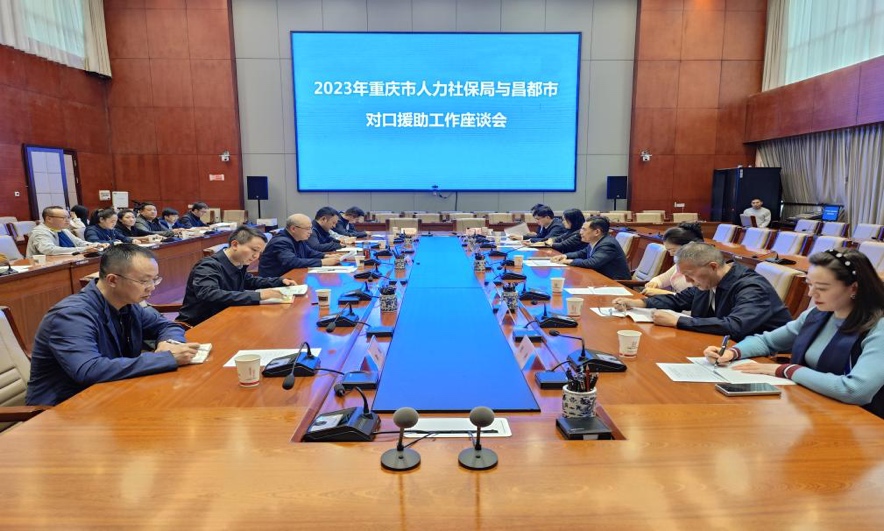 在昌都召開對口援助工作座談會。重慶市人力社保局供圖