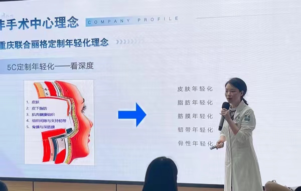 毛鈺婷分享分層抗衰的理念。重慶聯合麗格整形美容醫院供圖