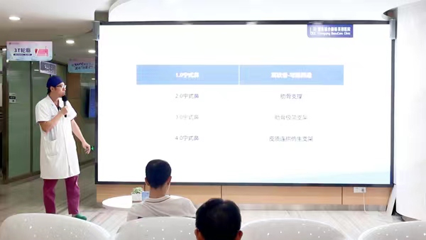 王陽進行鼻整形技術分享。重慶聯合麗格整形美容醫院供圖