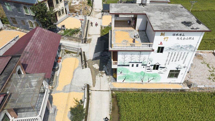 秀山土家族苗族自治縣洪安鎮棚竹山一景。胡程攝