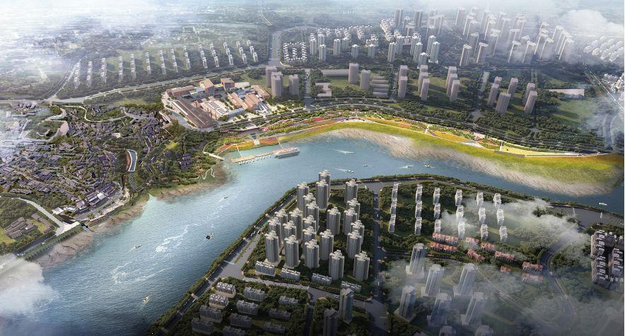 沙濱路濱江片區治理提升效果圖。沙坪壩發布供圖