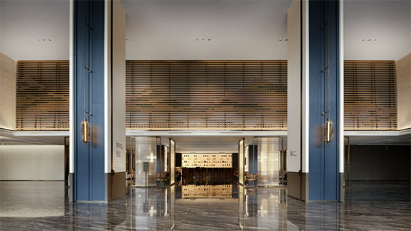 酒店大堂入口實景圖。金隅地產供圖