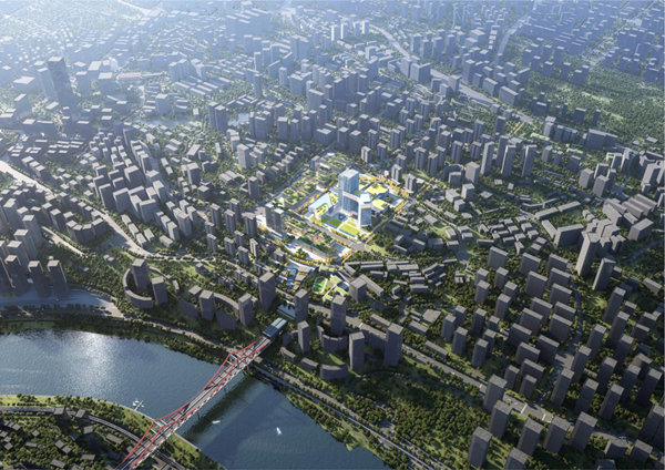 長安三工廠片區城市更新項目效果圖。江北城開集團供圖