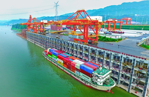 涪陵龍頭港碼頭。受訪人供圖