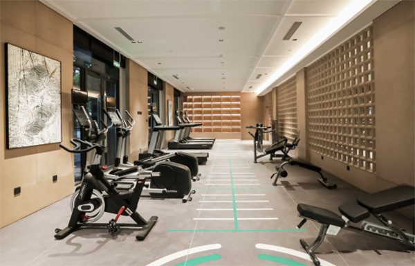 重慶盛捷茶園服務公寓健身房。金隅地產供圖