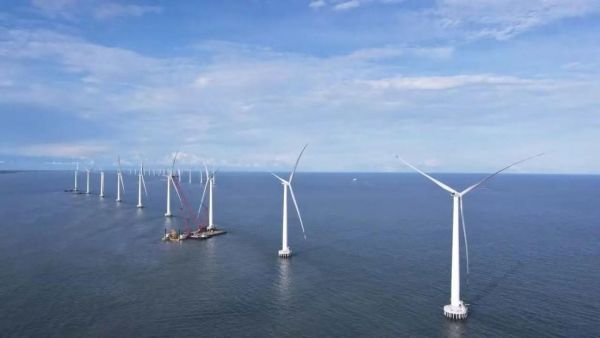 越南Ca Mau（金甌）海上風電場。重慶大學供圖