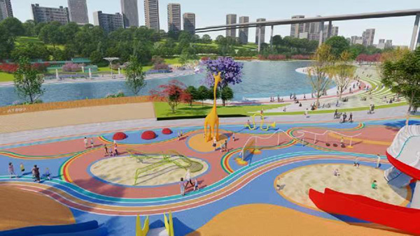 花石公園效果圖。重慶空港新城開發建設有限公司供圖