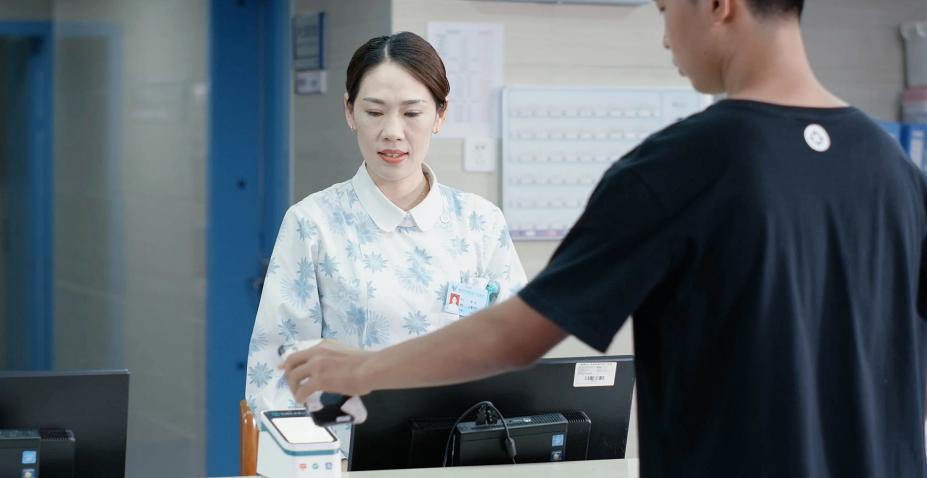 護士站結算。榮昌區人民醫院供圖