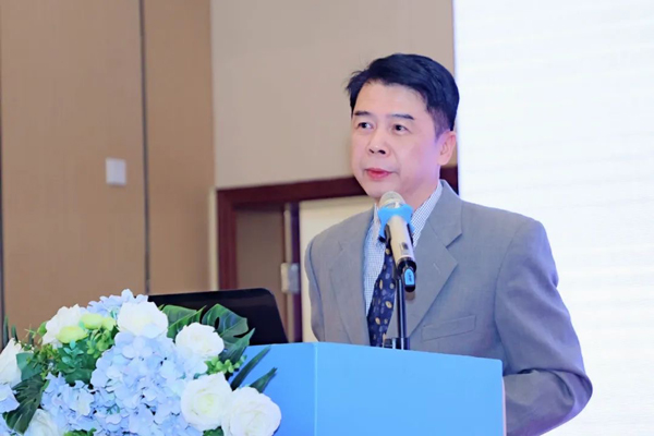 重慶愛成大坪眼科醫院名譽院長易虹主持會議。重慶愛成大坪眼科醫院供圖