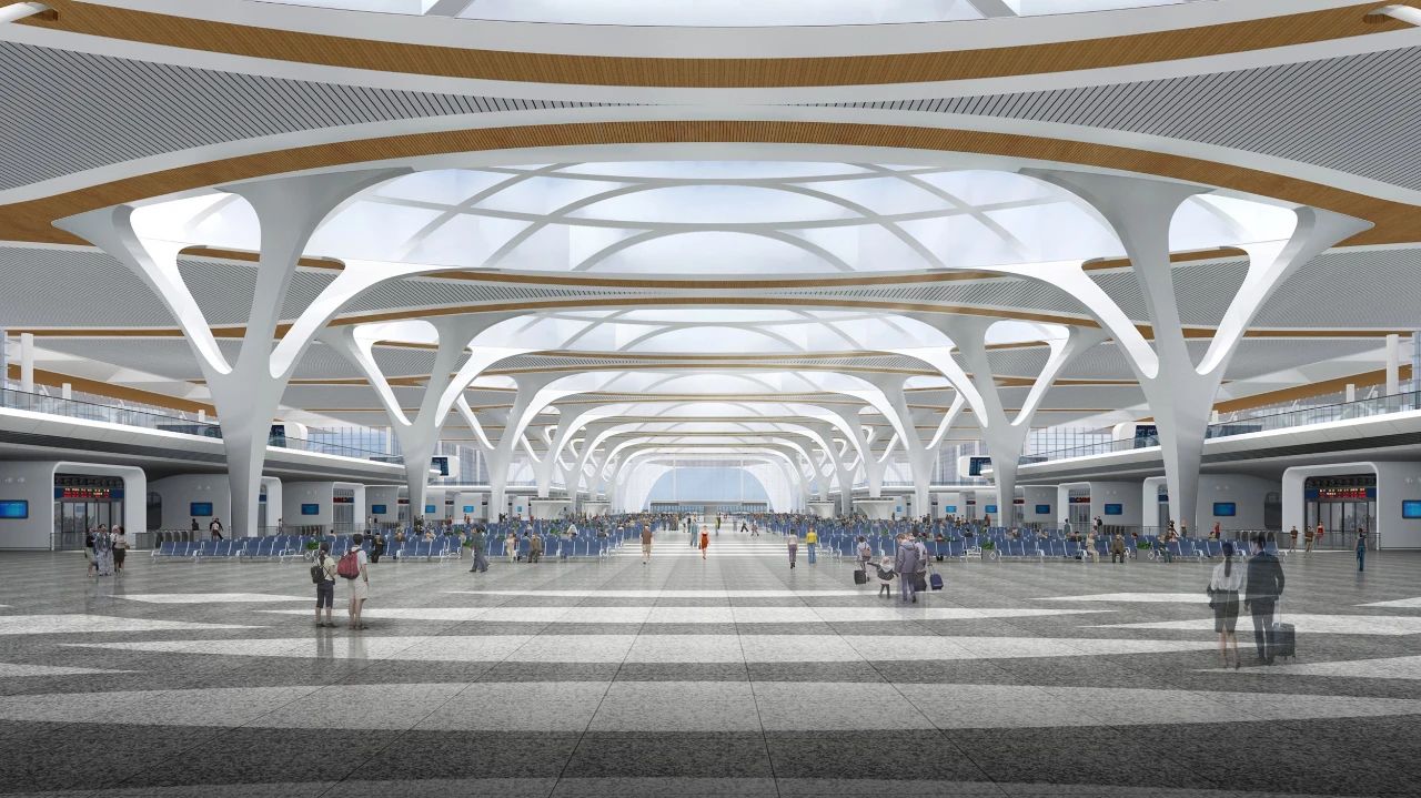 重慶東站效果圖。市住房城鄉建委供圖