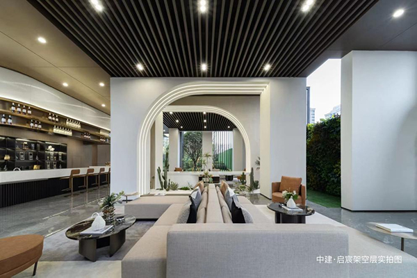 架空層實景圖。中建·光嶼供圖