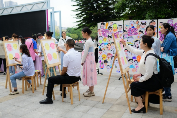 嘉賓體驗。江北區玉帶山小學供圖