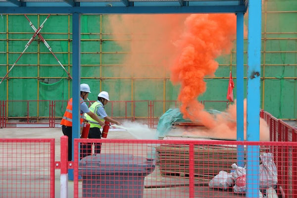 演練現場。中建八局供圖