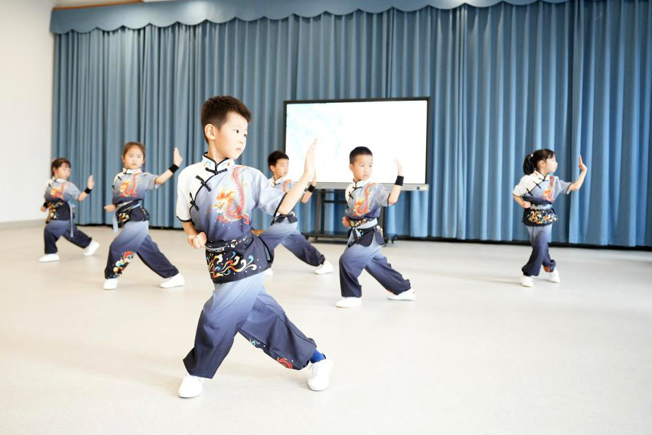 傳統武術課?？茖W城啟慧幼兒園供圖