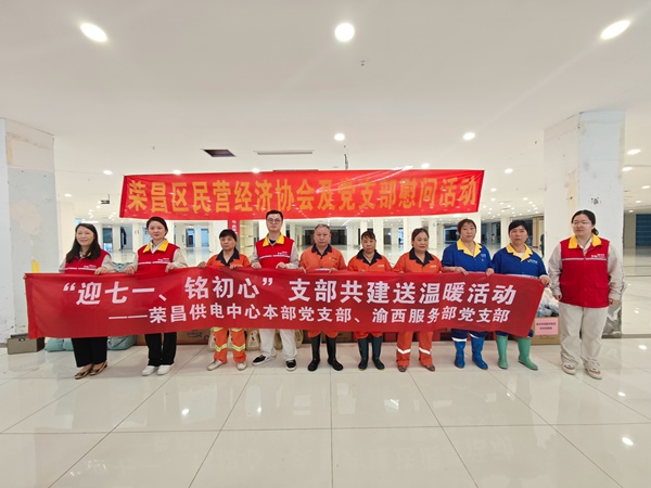 黨支部共建開展送溫暖活動。國網重慶永川供電公司供圖