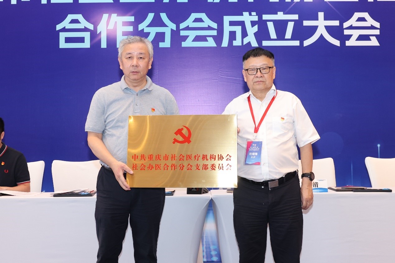 中共重慶市社會醫療機構協會社會辦醫合作分會支部委員會成立。主辦方供圖