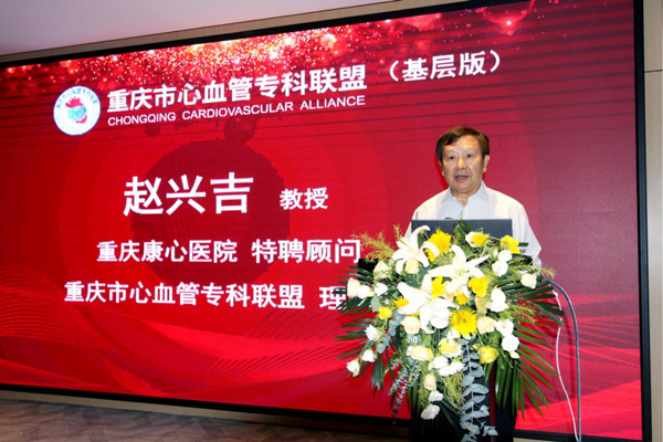 趙興吉在會上發言。重慶康心醫院供圖